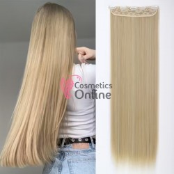 Extensie de par cu 5 Clips On delux Full Head dreapta de 70 cm, Blond White Ash CYF7098L8885#